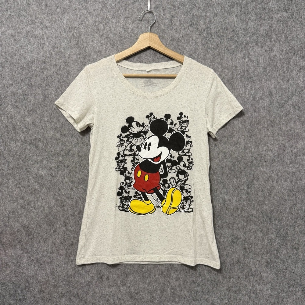Disney Kids XL T-Shirt Mickey Mouse Graphic Gray Short Sleeve Cartoon Tee